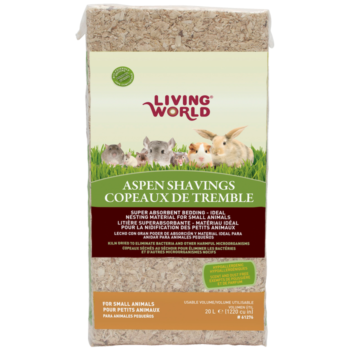 Living World Aspen Shavings - 20 L (1200 cu in)