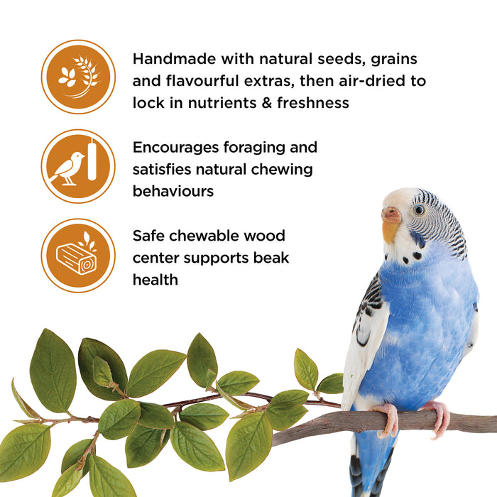 Budgie Treat Sticks -Living World  Sticks - Honey Drizzle - 2 pieces - 90 g (3.2 oz)