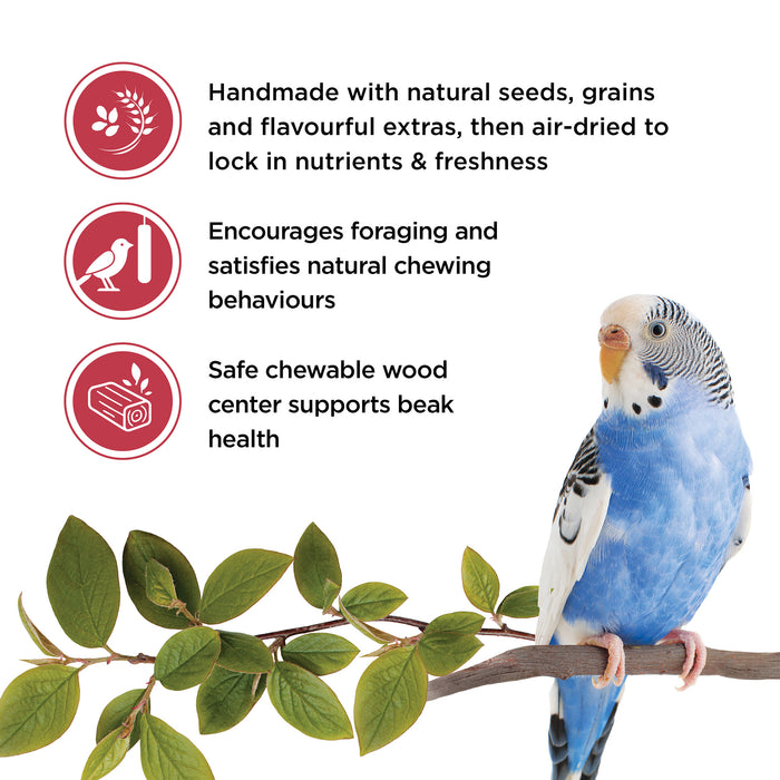 Budgie Treat Sticks - Living World Sticks - Fruit Melody - 2 pieces - 90 g (3.2 oz)