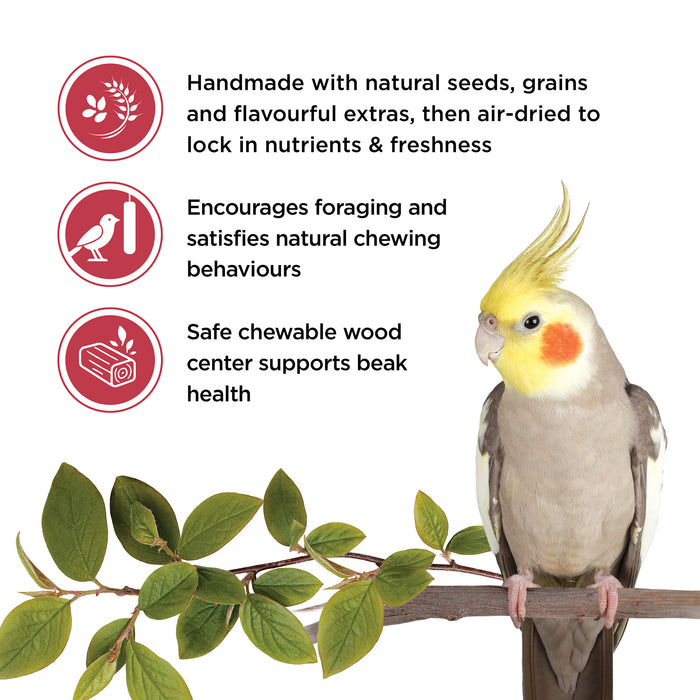 Cockatiel Treat Sticks - Living World Sticks - Fruit Melody - 2 pieces - 90 g (3.2 oz)