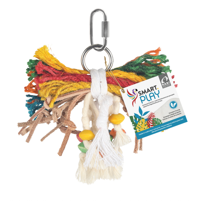 HARI SMART.PLAY Enrichment Parrot Toy - Leather Kabob