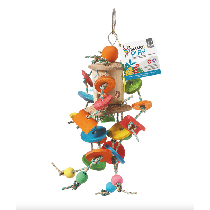 HARI SMART.PLAY Enrichment Parrot Toy - Coconut Merry-Go-Round