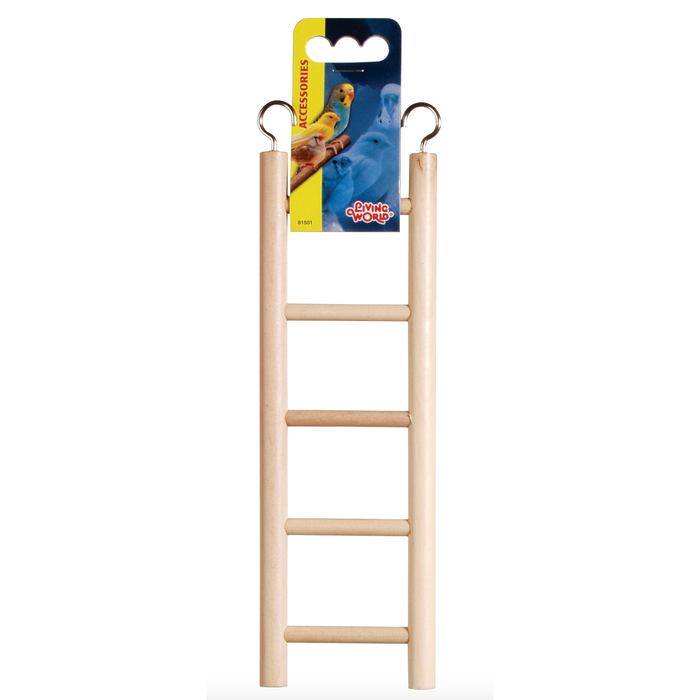 Living World Wooden Bird Ladder - 5 Steps - 25 cm (5.5in) Long