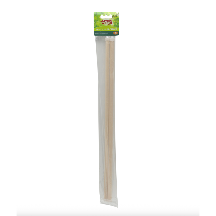 Living World Wooden Perches - 48 cm (19 in) - 2 pack