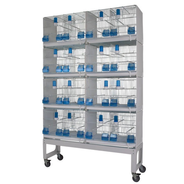 Breeding set of 8 cages + Stand on wheels