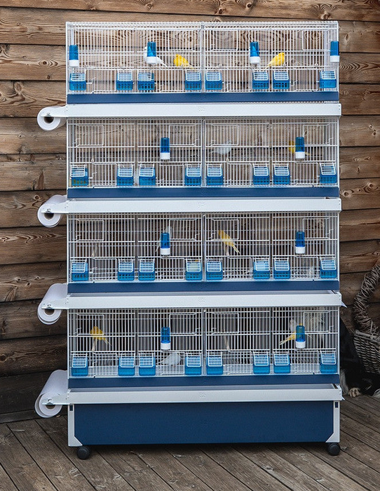 Italgabbie ART.91 Breeding Cage Set – 4 Cages with Rolling Stand